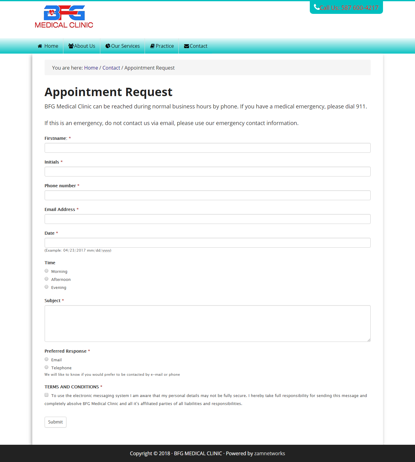 Appointment Request